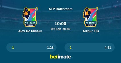 Alex De Minaur vs Arthur Fils Prediction, Tennis Odds & Betting Tips 09/02/2026