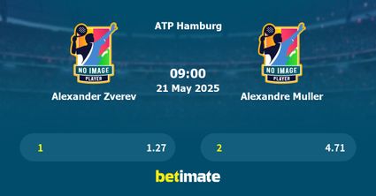 Alexander Zverev vs Alexandre Muller Prediction, Tennis Odds & Betting Tips 21/05/2025