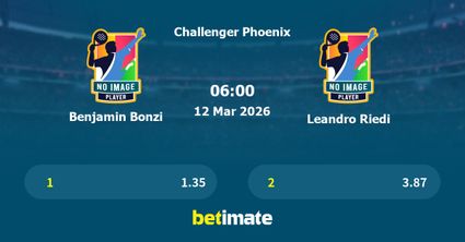 Benjamin Bonzi vs Leandro Riedi Prediction, Tennis Odds & Betting Tips 12/03/2026