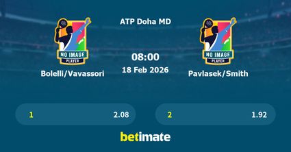 Bolelli/Vavassori vs Pavlasek/Smith Prediction, Tennis Odds & Betting Tips 18/02/2026