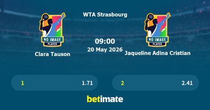 Clara Tauson vs Jaqueline Adina Cristian Prediction, Tennis Odds & Betting Tips 20/05/2026
