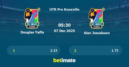 Douglas Yaffa vs Alan Jesudason Prediction, Tennis Odds & Betting Tips 07/12/2025