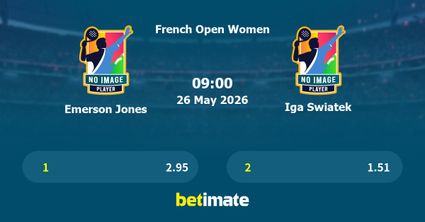 Emerson Jones vs Iga Swiatek Prediction, Tennis Odds & Betting Tips 26/05/2026