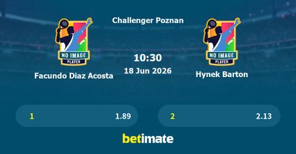 Facundo Diaz Acosta vs Hynek Barton Prediction, Tennis Odds & Betting Tips 18/06/2026