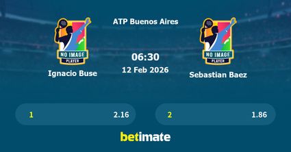 Ignacio Buse vs Sebastian Baez Prediction, Tennis Odds & Betting Tips 12/02/2026
