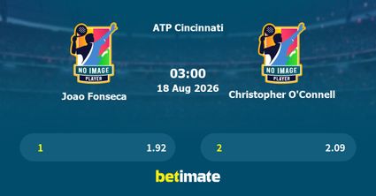 Joao Fonseca vs Christopher O'Connell Prediction, Tennis Odds & Betting Tips 18/08/2026