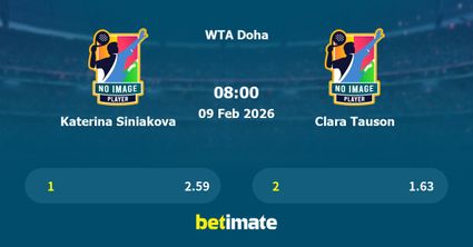 Katerina Siniakova vs Clara Tauson Prediction, Tennis Odds & Betting Tips 09/02/2026