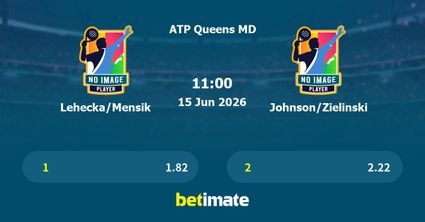 Lehecka/Mensik vs Johnson/Zielinski Prediction, Tennis Odds & Betting Tips 15/06/2026