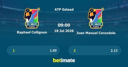 Raphael Collignon vs Juan Manuel Cerundolo Prediction, Tennis Odds & Betting Tips 18/07/2026