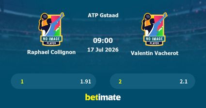 Raphael Collignon vs Valentin Vacherot Prediction, Tennis Odds & Betting Tips 17/07/2026