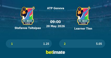 Stefanos Tsitsipas vs Learner Tien Prediction, Tennis Odds & Betting Tips 20/05/2026