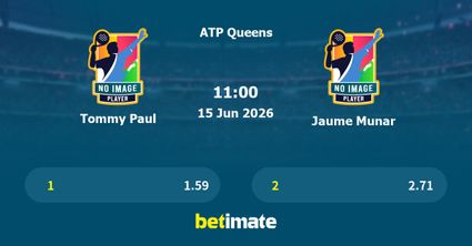 Tommy Paul vs Jaume Munar Prediction, Tennis Odds & Betting Tips 15/06/2026