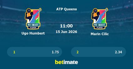 Ugo Humbert vs Marin Cilic Prediction, Tennis Odds & Betting Tips 15/06/2026