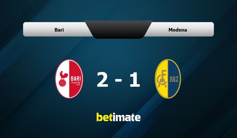 AS Bari vs Modena» Predictions, Odds, Live Score & Stats