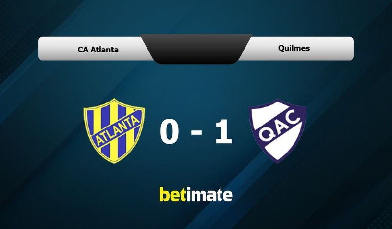 Atlanta vs Quilmes Atlético Club live score, H2H and lineups