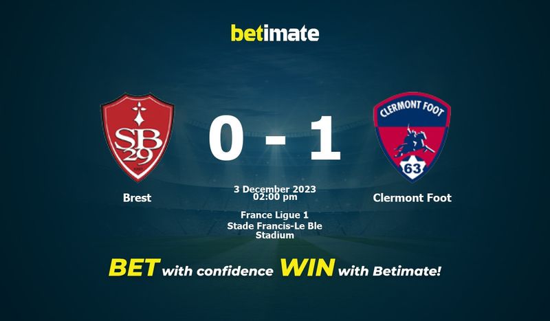Brest vs Clermont Foot Live Commentary & Result, 12/03/2023(France Ligue 1)