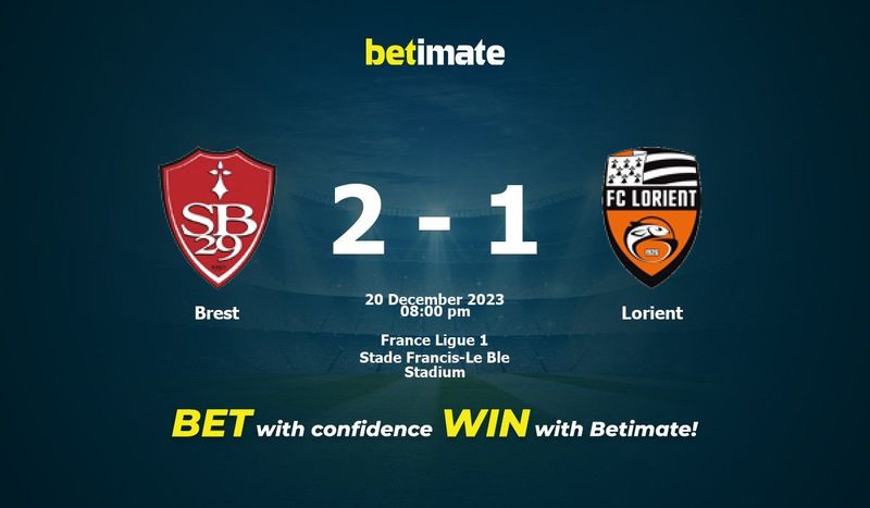 Brest vs Lorient Livekommentar og resultat, 20/12/2023 (France Ligue 1)