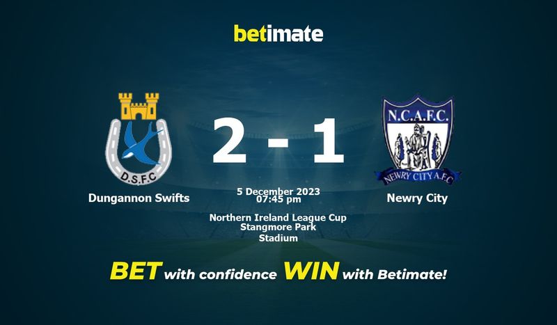 Dungannon Swifts x Newry City, comentários e resultado ao vivo, 12/05/2023  (Copa da Liga da Irlanda do Norte)