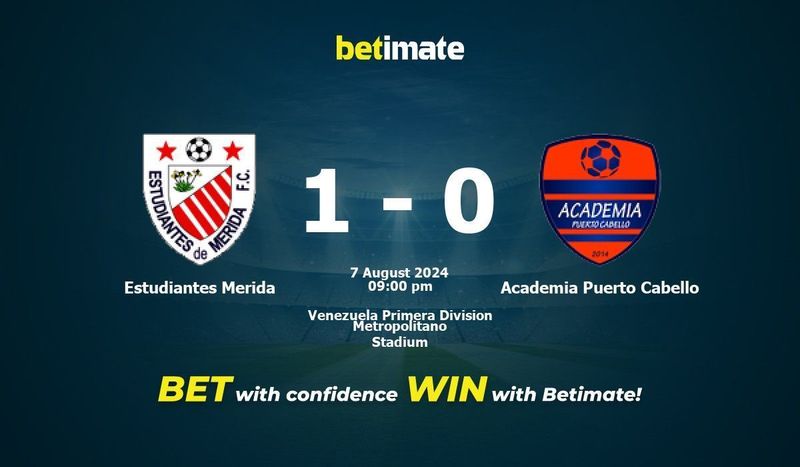 Estudiantes Merida vs Academia Puerto Cabello Live Commentary & Result ...