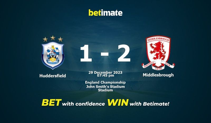 Huddersfield Vs Middlesbrough Live Commentary & Result, 12/29/2023 ...