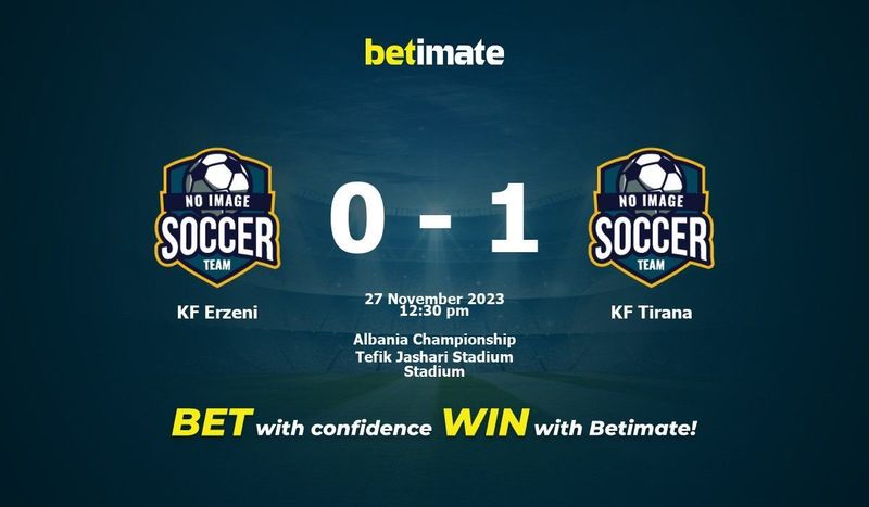 KF Erzeni vs Tirana teams information, statistics and results