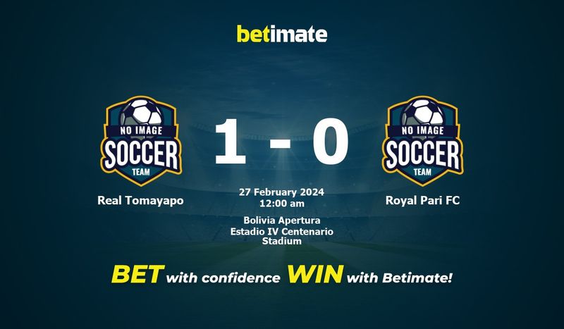 Real Tomayapo vs Royal Pari FC Live Commentary & Result, 02/27/2024 ...