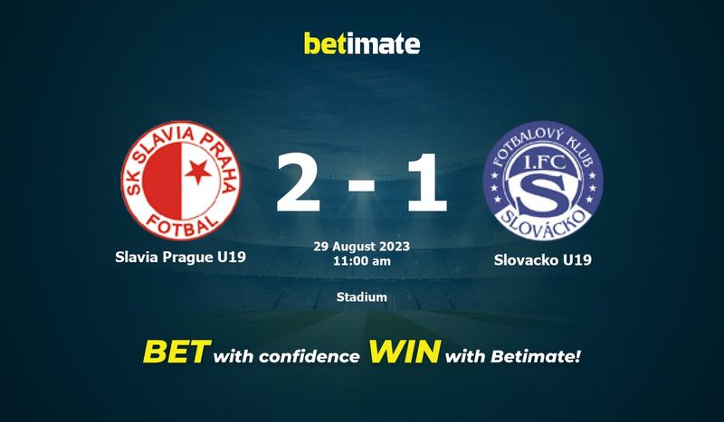 Slavia Prague vs Slovacko live score, Head to Head, SLP vs SLO live, U19  1st Division, TV channels, Prediction