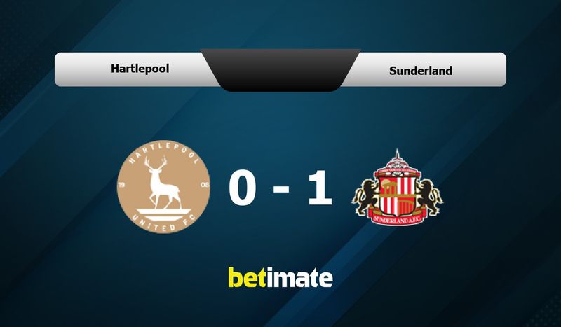 Hartlepool vs Sunderland 1/08/2023 18:30 Football Events & Result