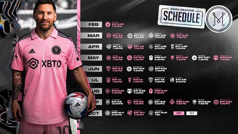 Lionel Messi's 2023/2024 Schedule at Inter Miami