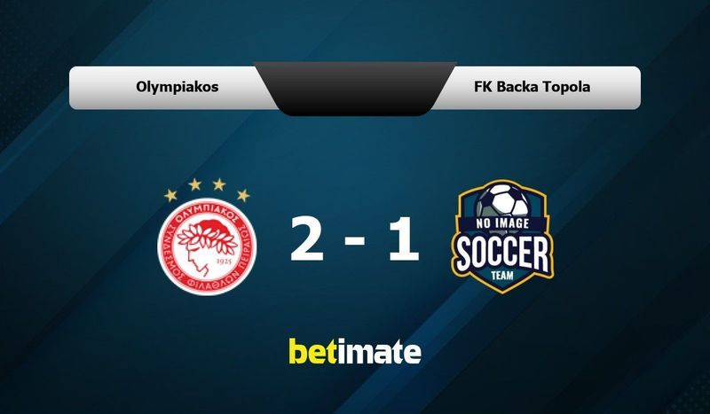 Olympiakos vs FK Tsc Backa Topola: Live Score, Stream and H2H