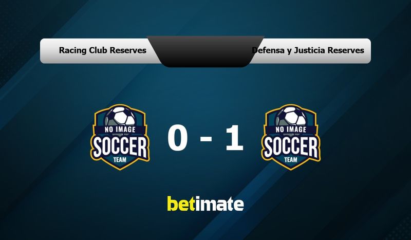 Racing Reserve vs Defensa y Justicia Reserve live score, H2H and lineups