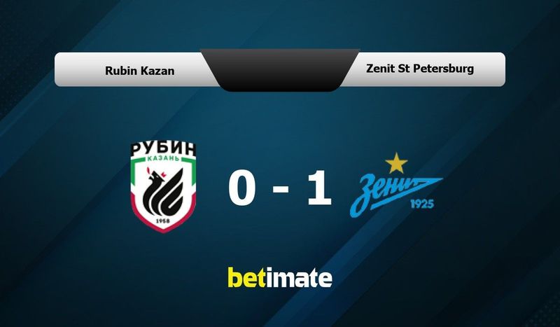 Rubin Kazan vs Zenit St Petersburg Prediction, Odds & Betting Tips 07 ...