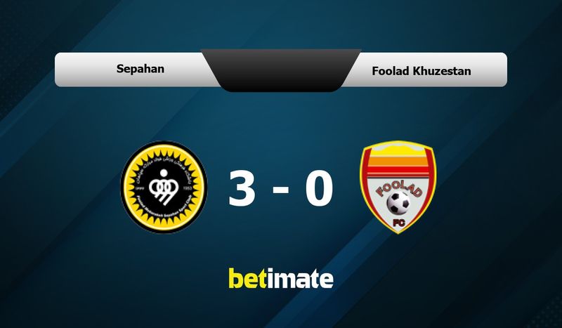 Comentário e resultado ao vivo de Sepahan x Foolad Khuzestan, 14