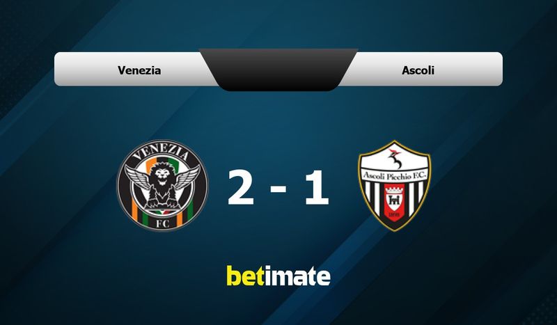 Venezia vs Ascoli: Timeline, Lineups, Football Teams Stats