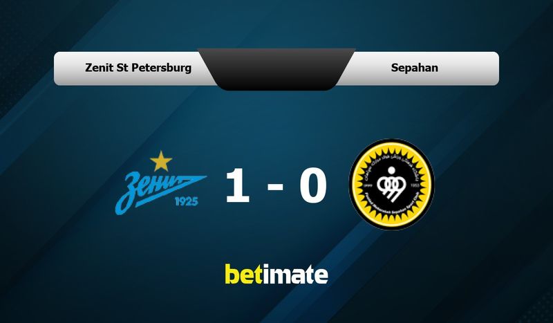 Zenit São Petersburgo x Sepahan, comentários e resultados ao vivo